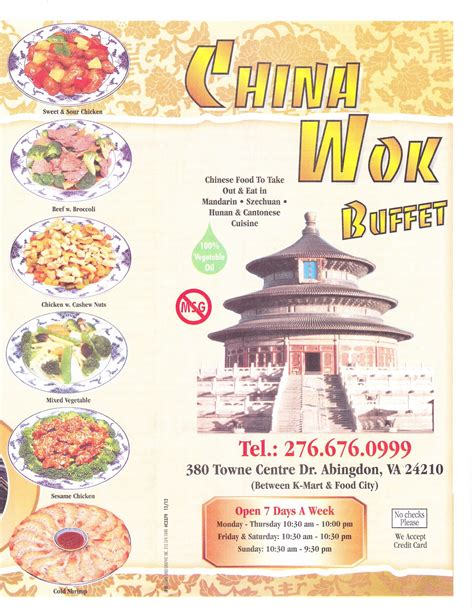 Superb food at really reasonable prices and great service" Top 10 Best China Wok in Abingdon, VA 24210 - January 2024 - Yelp - China Wok, China Wok Buffet, New China Kitchen, Shanghai Chinese Restaurant, Magic Wok Chinese Restaurant, Ming's Asian Cuisine, Taste Grill, Panda Express, Stir Fry Cafe. . China wok abingdon photos